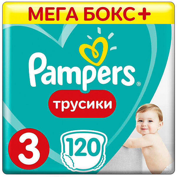 

Трусики Pampers Pants, 6-11кг, размер 3, 120 шт., Pampers, Weiß/beige