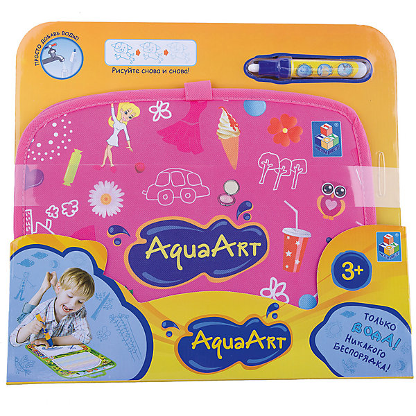 

Коврик для рисования, розовый, 1toy AquaArt
