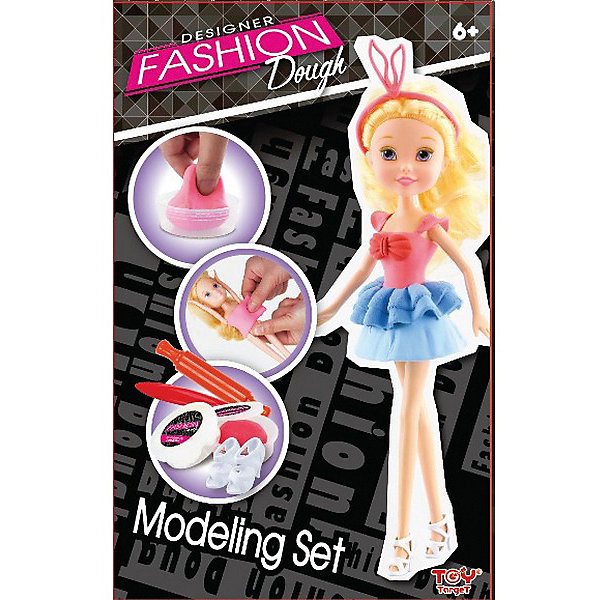 

Набор для лепки с куклой Fashion Dough, Блондинка в голубой юбке