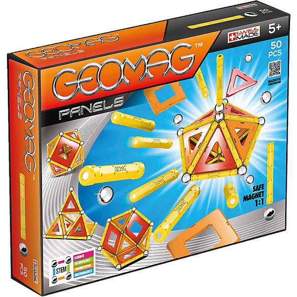 Магнитный конструктор Panels, 50 деталей Geomag 6870232