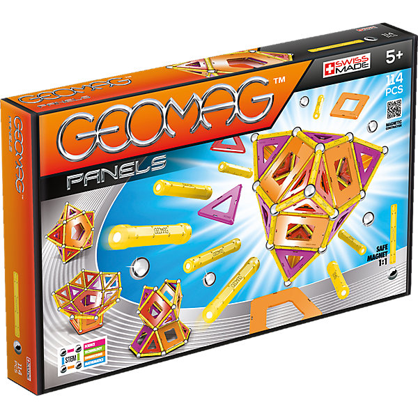 

Магнитный конструктор Geomag Panels, 114 деталей, Оранжевый