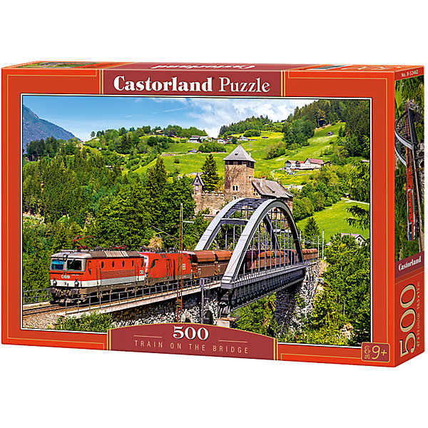 

Пазлы "Поезд на мосту ", 500 деталей, Castorland