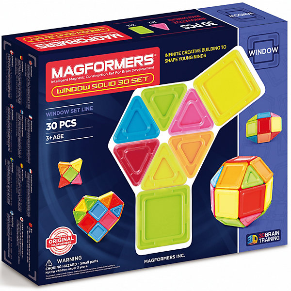 

Магнитный конструктор 714006 Window Solid 30 set, MAGFORMERS