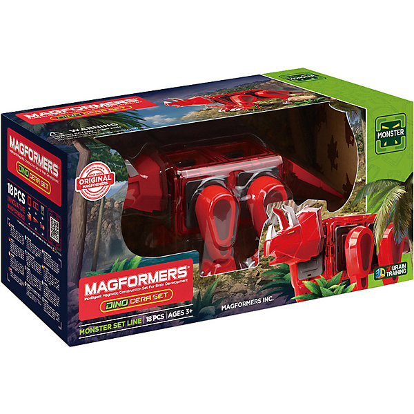 

Магнитный конструктор 716002 Dino Cera set, MAGFORMERS