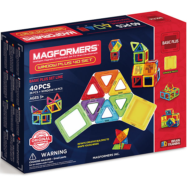 

Магнитный конструктор 715002 Window Plus Set 40 set, MAGFORMERS