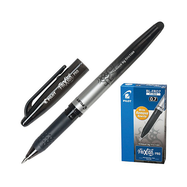Ручка гелевая Frixion Rro со стриаемыми чернилами, 0,7 мм, черная PILOT 6884860