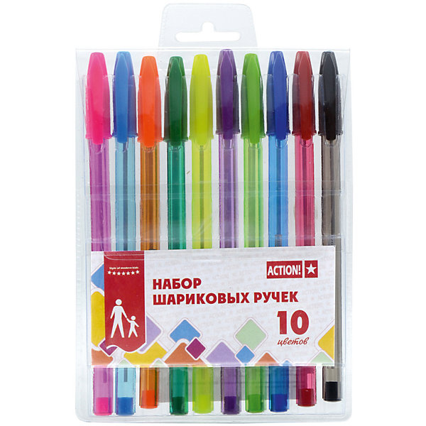 

Набор шариковых ручек Action!, 10 цветов