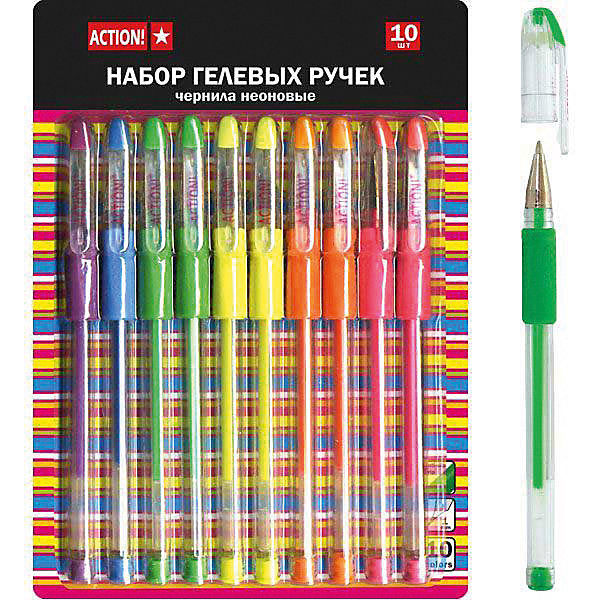 

Набор гелевых ручек Action!, 10 цветов