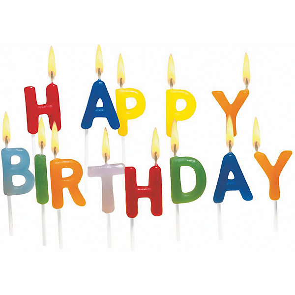 Свечи для торта "Happy Birthday", 15 шт Herlitz 6886482