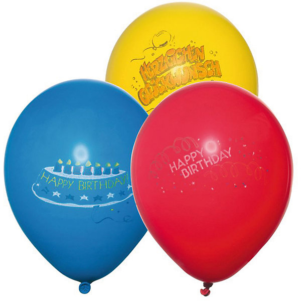 

Шары воздушные " Happy Birthday", яркие, 6 шт