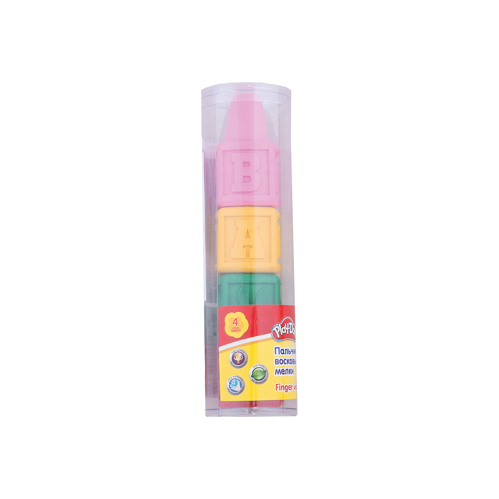 фото Play-Doh Восковые мелки для самых маленьких 4 шт. Размер 14 х 3,7 х 3,7 см. Kinderline