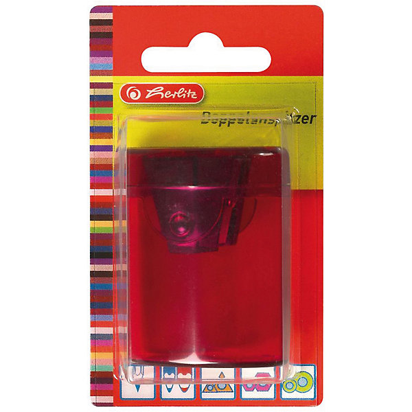 

Herlitz Точилка-бочонок, 2 отверстия, пластиковый корпус, блистер