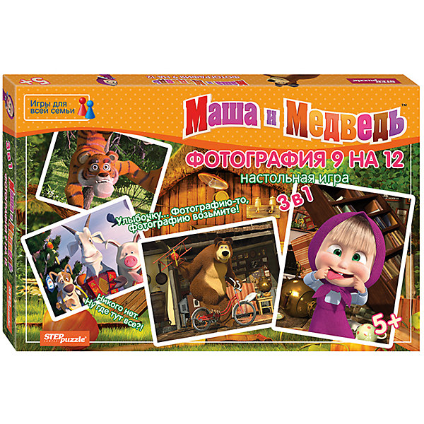 фото Настольная игра "Фотография 9 на 12", Маша и Медведь, Step Puzzle Степ пазл