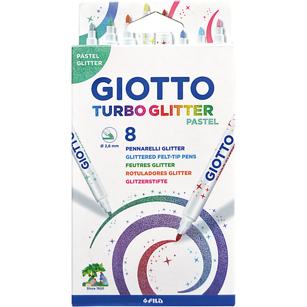 

Фломастеры GIOTTO с блестящими чернилами, 8 цветов, пастельные