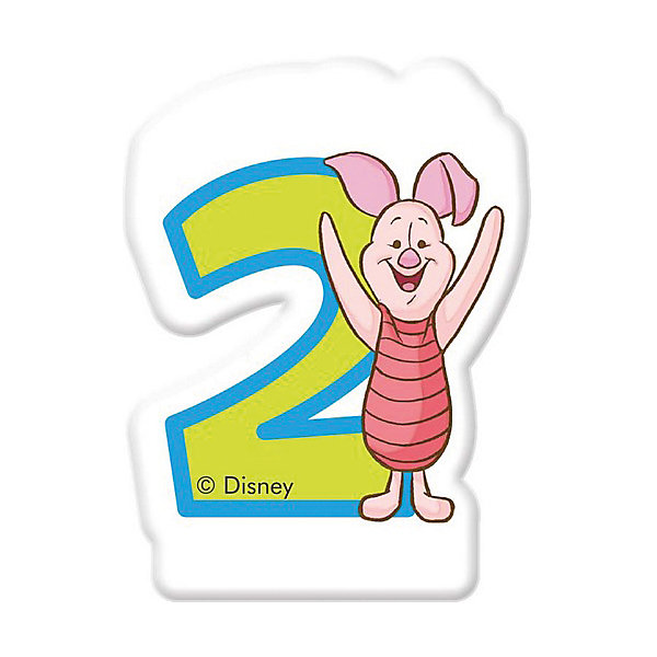 

Свечка для торта "Цифра 2", Disney Винни Пух