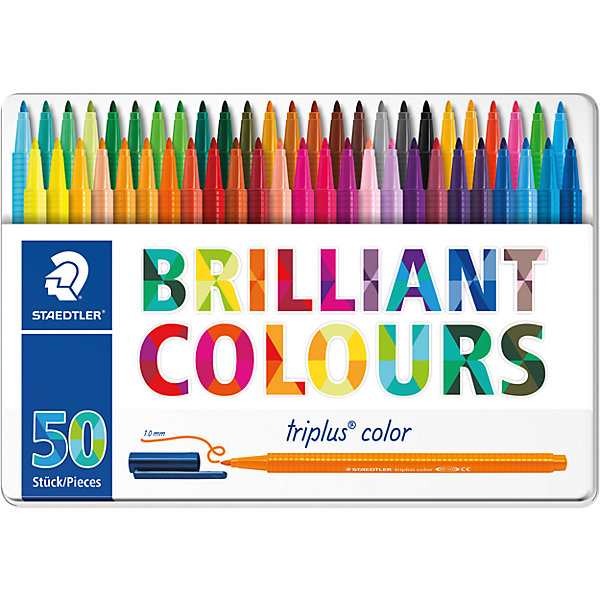 

Набор фломастеров Triplus Color, 50 цветов, 1 мм, Staedtler