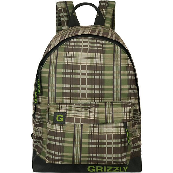 

Рюкзак Grizzly, клетка черно-зеленая