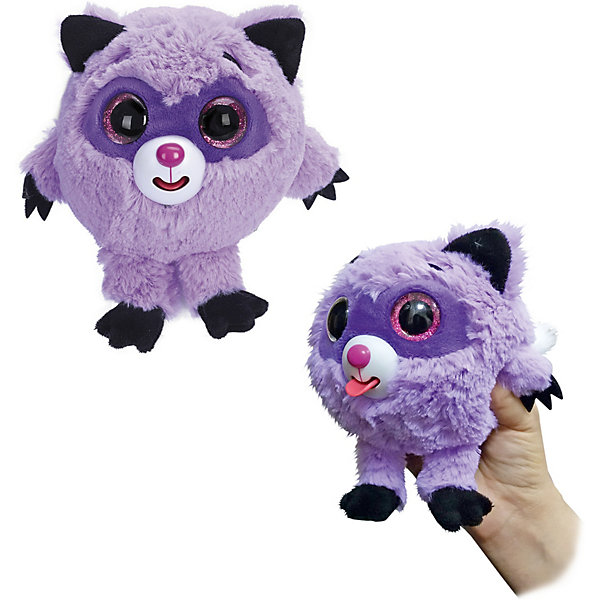 

Мягкая игрушка 1toy "Дразнюка-Zoo" Енот, 13 см, звук, Фиолетовый