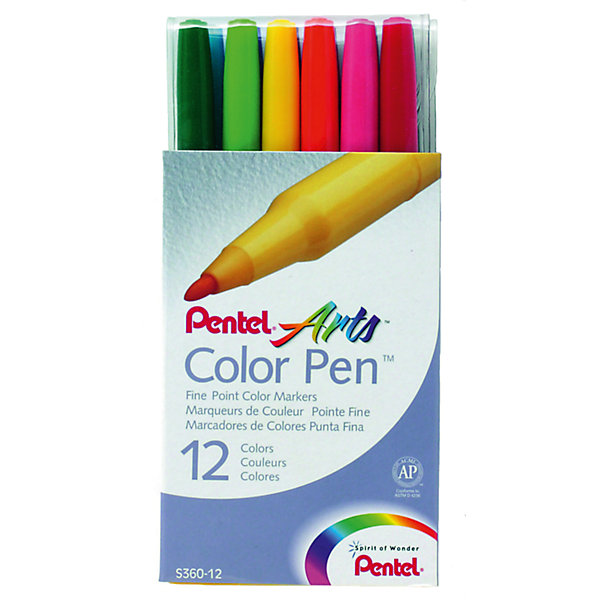 

Фломастеры 12 цветов Color Pen Pentel