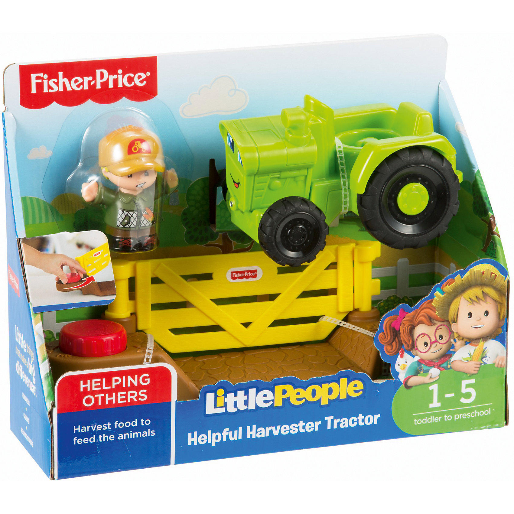 фото Транспортное средство Fisher-Price Little People Helpful Harvester Tractor Mattel