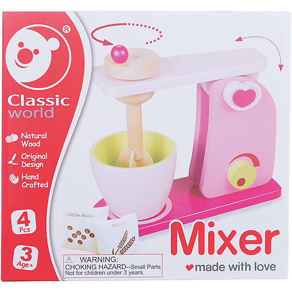 Classic World Стильный деревянный миксер Classic World Готовим сладости
