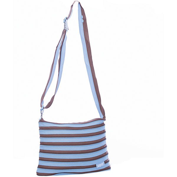 Zipit Сумка Medium Shoulder Bag, цвет голубой/коричневый