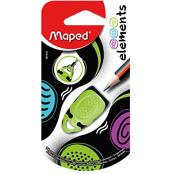 

Точилка без контейнера Maped "Elements", с ластиком, 1 отверстие