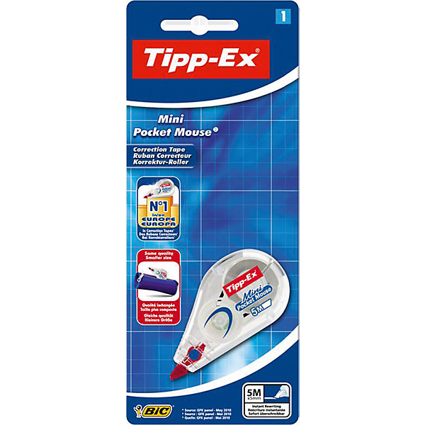 

Корректирующая лента Bic "Tipp-Ex Mini Pocket Mouse", 5 м