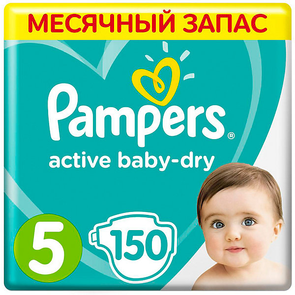 Подгузники Active Baby-Dry 11-16 кг, 150 шт Pampers 7117653