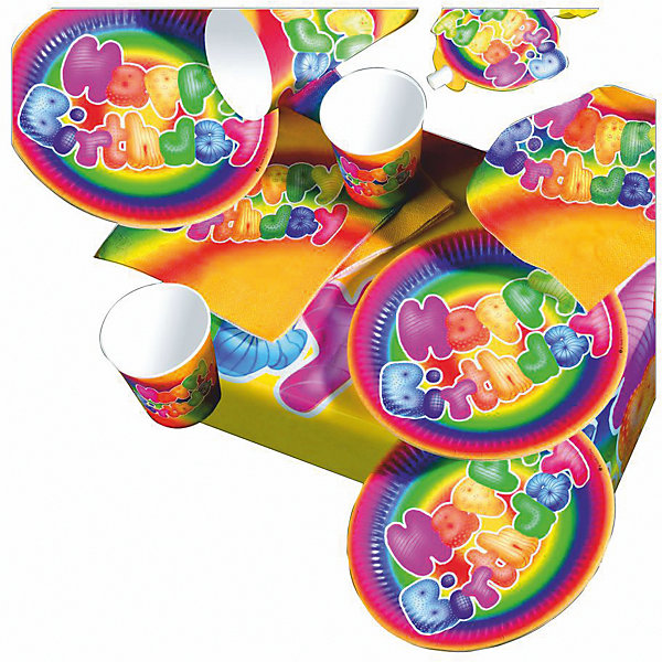 

Набор одноразовой посуды для пикника Susy Card "Happy Birthday", 31предмет