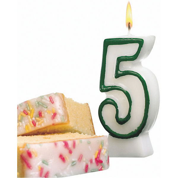 

Свеча-цифра для торта Susy Card "5" 8,5 см, синяя