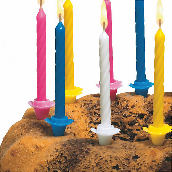 Свечи для торта маленькие 12 шт., разноцветные Susy Card 7139169