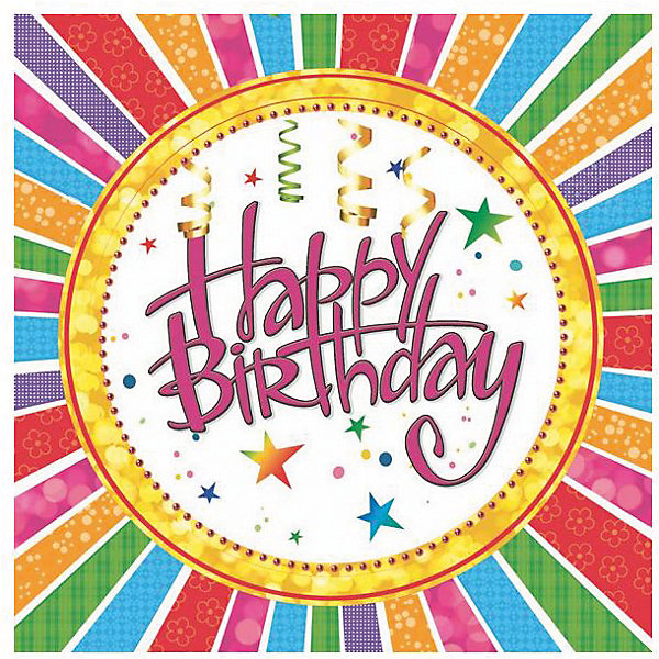 

Салфетки Susy Card "Happy Birthday" 33х33 см., 20 шт