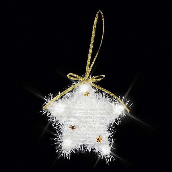 

ёл. укр. "CLASSIC WHITE" звезда заснеженная с подсветкой 9см, 1шт, белый