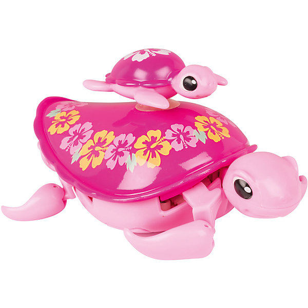 

Интерактивная игрушка Moose Little Live Pets Черепашка с малышом, розовая