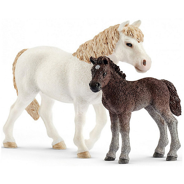 фото Коллекционные фигурки Schleich "Лошади" Кобыла пони и жеребенок