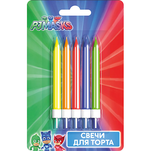 

Свечи для торта с держаталем Росмэн "Герои в масках", 5 шт. 6,5 см