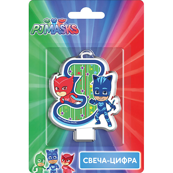 

Свеча для торта Росмэн "Герои в масках. Свеча-цифра 3"