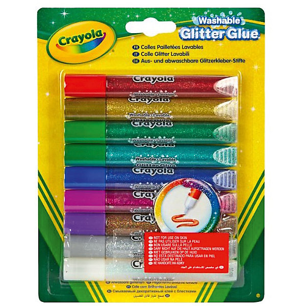 

Клей с блестками Crayola, 9 цветов