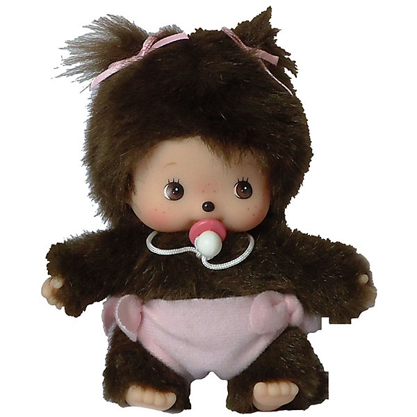 фото Мягкая игрушка Monchhichi Бэбичичи, девочка в подгузнике, 15 см
