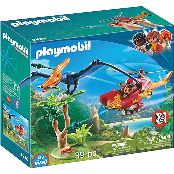 Конструктор Playmobil Вертолет для приключений с птеродактилем, 9 деталей PLAYMOBIL® 7190471