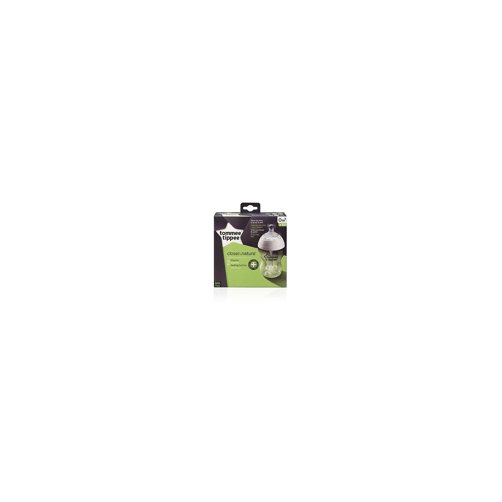 Бутылочки для кормления Tommee Tippee Closer To Nature с антиколиковым клапаном 2 шт., 260 мл