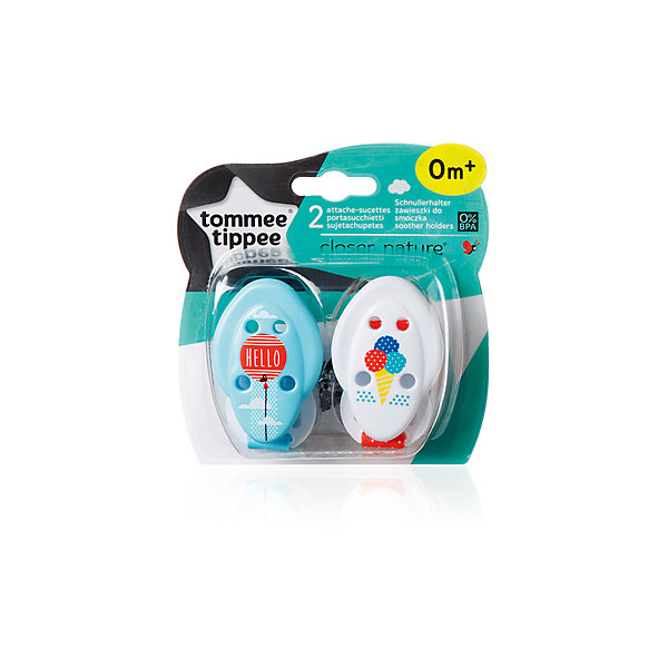 

Держатели для пустышек Tommee Tippee "Closer To Nature" Мороженое 2 шт., Белый