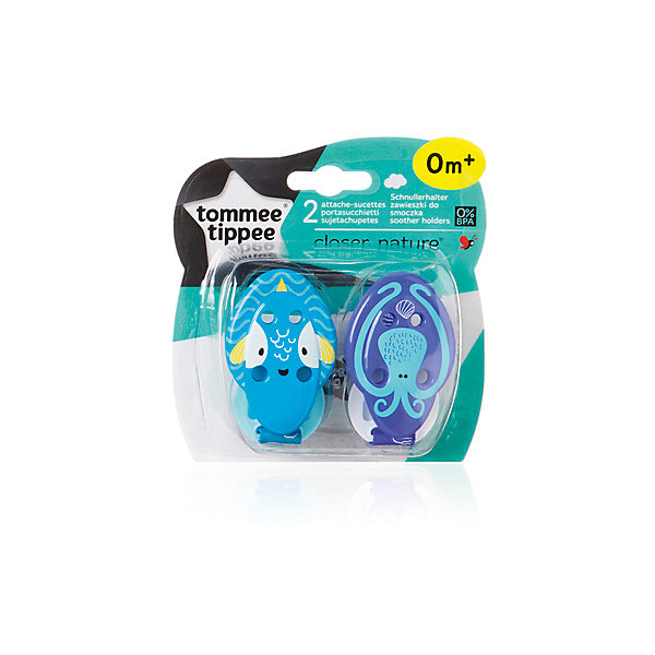 Держатели для пустышек Tommee Tippee "Closer To Nature" Морские обитатели 2 шт.