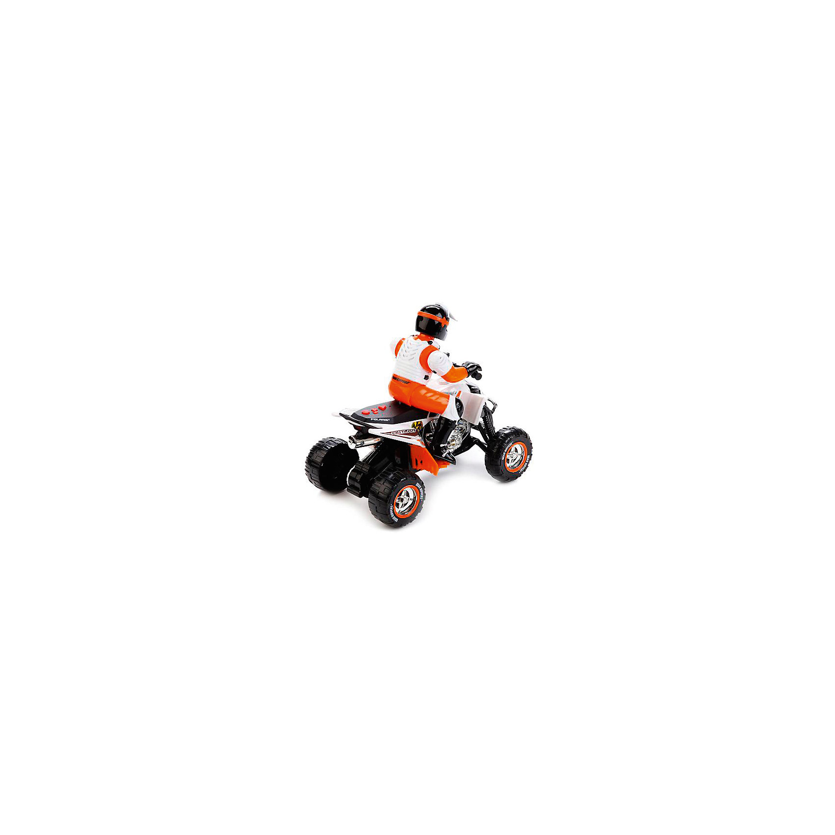 фото Квадроцикл Toystate с гонщиком (бело-оранжевый)