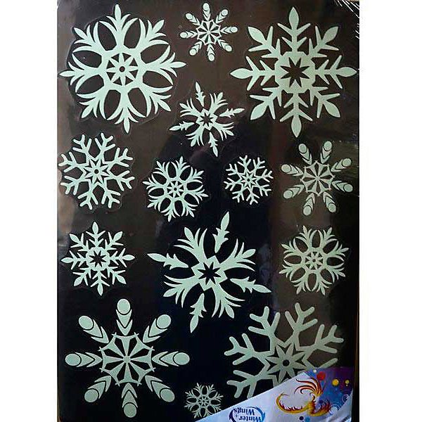 

Наклейка панно Winter Wings "Снежинки" 49х69 см, ПВХ