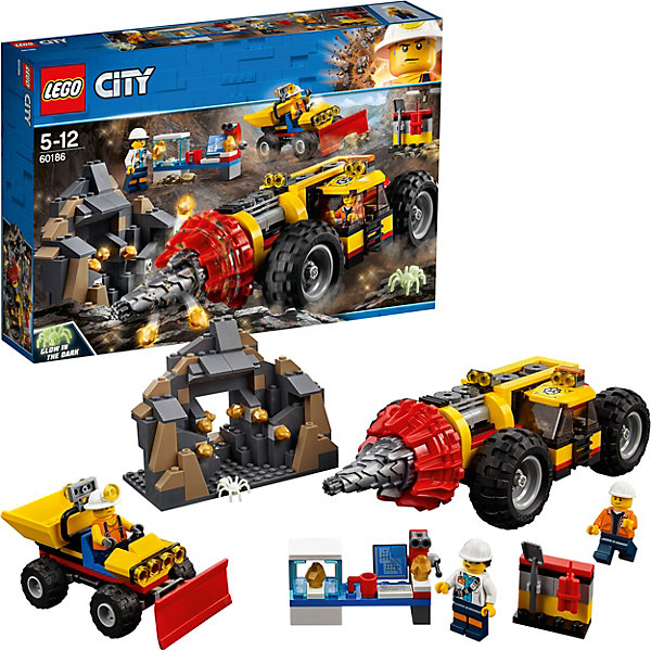 

Конструктор LEGO City 60186: Тяжелый бур для горных работ