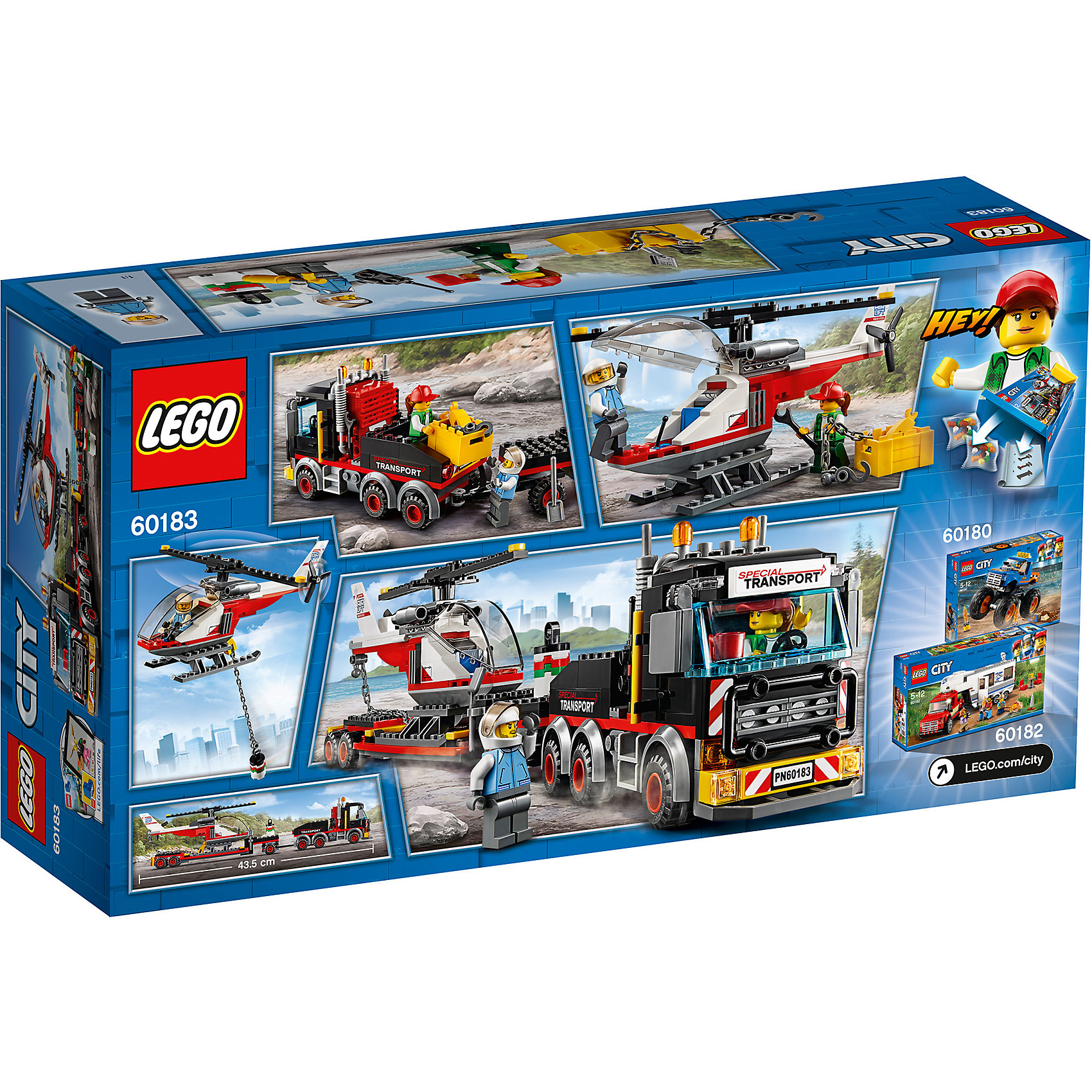 фото LEGO City Great Vehicles 60183: Перевозчик вертолета