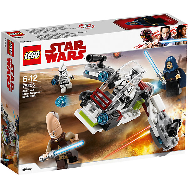 Конструктор LEGO Star Wars 75206: Боевой набор джедаев и клонов-пехотинцев 7221580