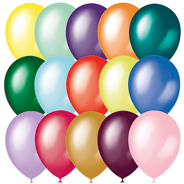 фото Воздушные шары "Металлик и перламутр" 14"/35 см, 50 шт Latex occidental
